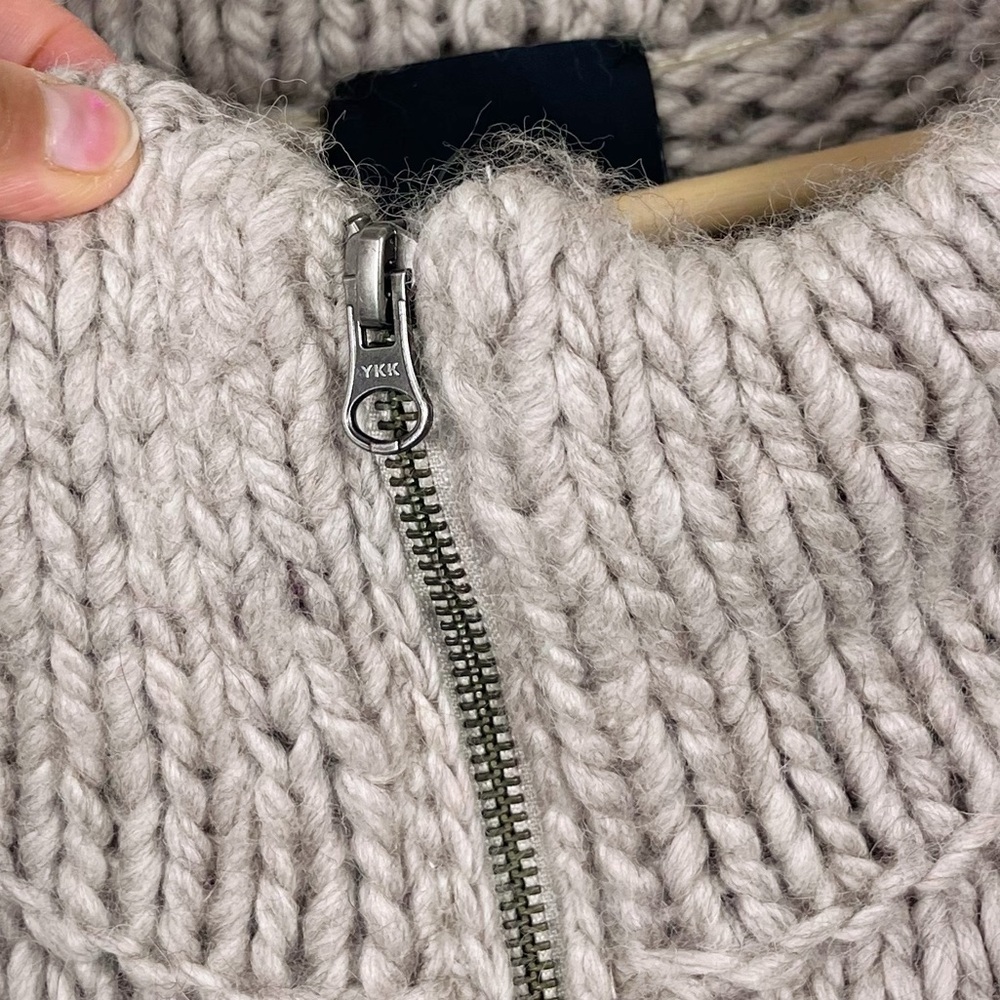 Intermix Wool Alpaca Jacket Full Zip Sweater Over… - image 7